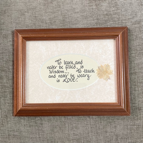 Alice Moore Gallery Other - Alice Moore Gallery Pressed Flower Wisdom Love Quote Framed Art Gatlinburg TN